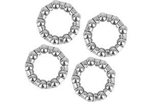 ACROPIX 29.5mm x 9 Ball Bicycle Bearing Cages Crank Bearings Silver Tone - Pack of 4