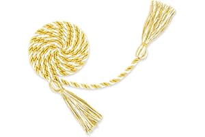 FFNMU Cords for Graduation 2024 Gold and White Cords for Graduation Graduation Cords Ropes for Graduation Graduation Accessories 67" Long Braided Cords for 2024 Graduation Decorations Bachelor Gown