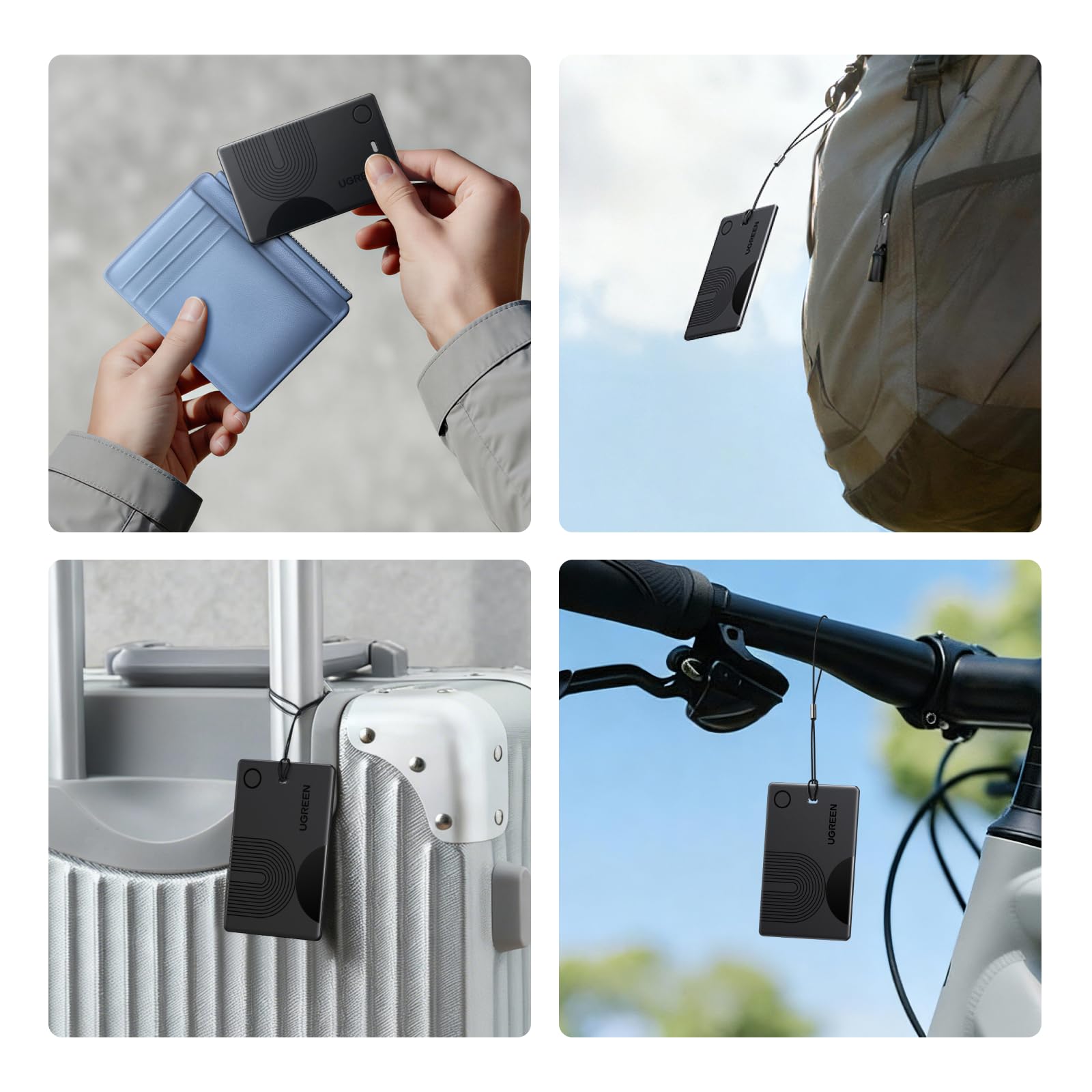 UGREEN FineTrack Slim kompatibel mit Apple Find My (nur iOS), Bluetooth Tracker Karte bis zu 7 Jahre Batterielebensdauer, 100dB Piepton, Geldbörsenfinder für Reisepass, Wallet, Rucksack (1 Pack) 9