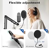 Aokeo Professional Microphone Pop Filter Dual Layer Gooseneck view 5