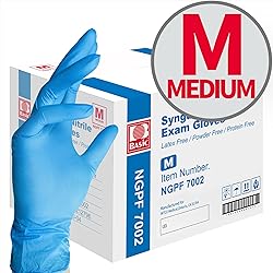 Basic Medical Blue Nitrile Exam Gloves - Latex-Free