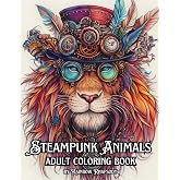 Steampunk Animals Adult Coloring Book (Rainbow Rhapsody)