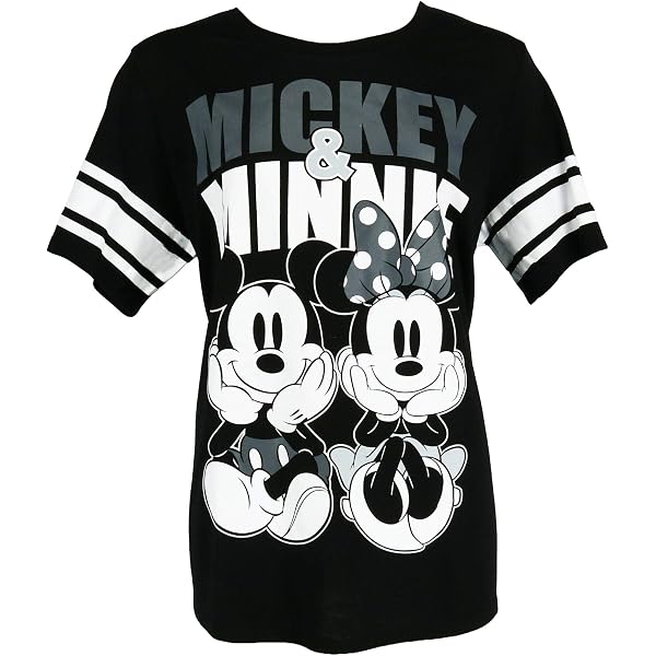 Disney Women's Plus Size Mickey and Minnie Mouse Jersey Tee, 1X