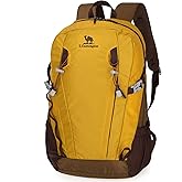 Outplea 30L Small Waterproof Hiking Backpack with Chest Strap for Men Women, Lightweight Climbing Daypack, Yellow