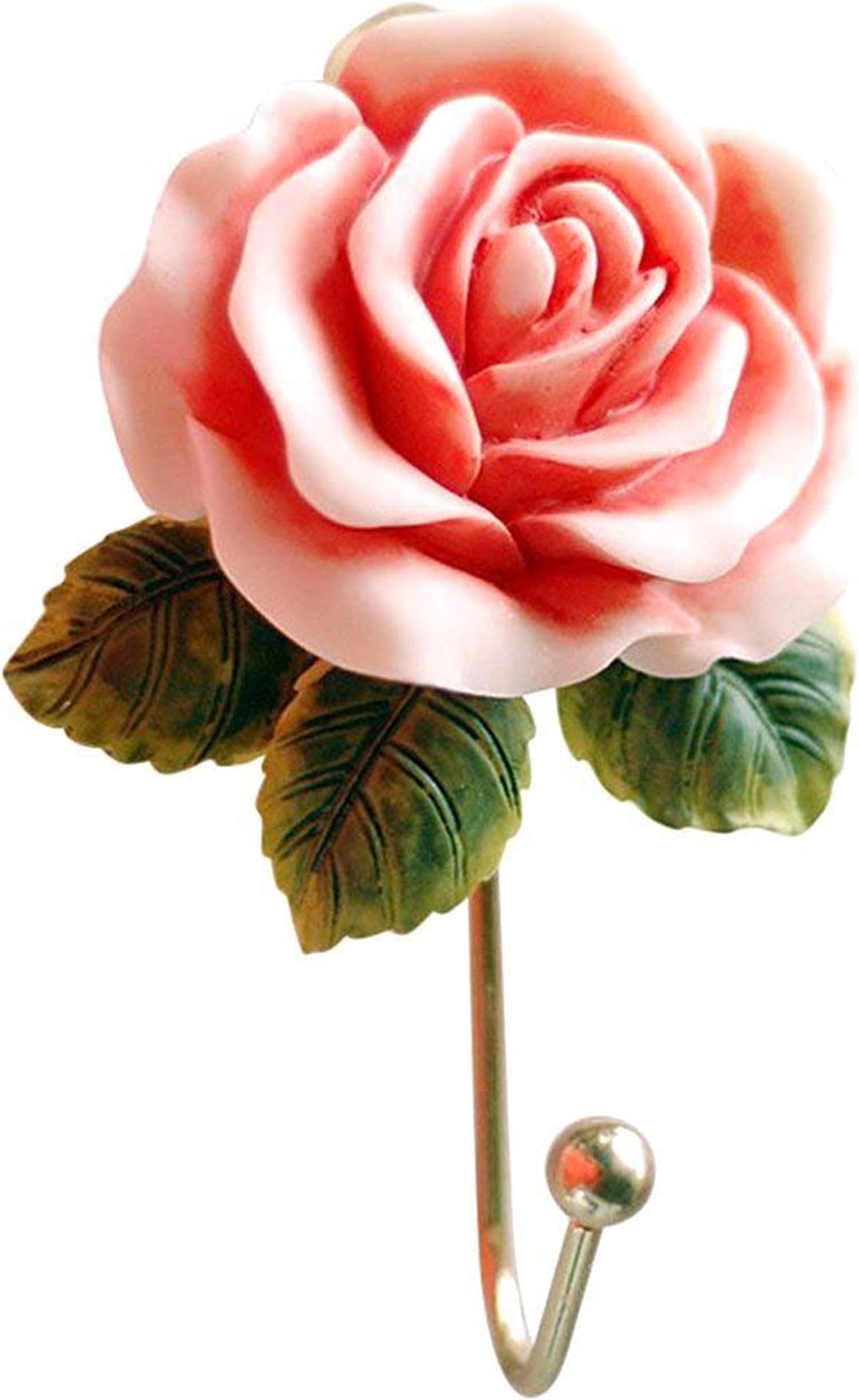 Resin Decorative Wall Rose of Pastoral Coat Hooks Coat Hanger Hook Door Hook Creative Coat Hook