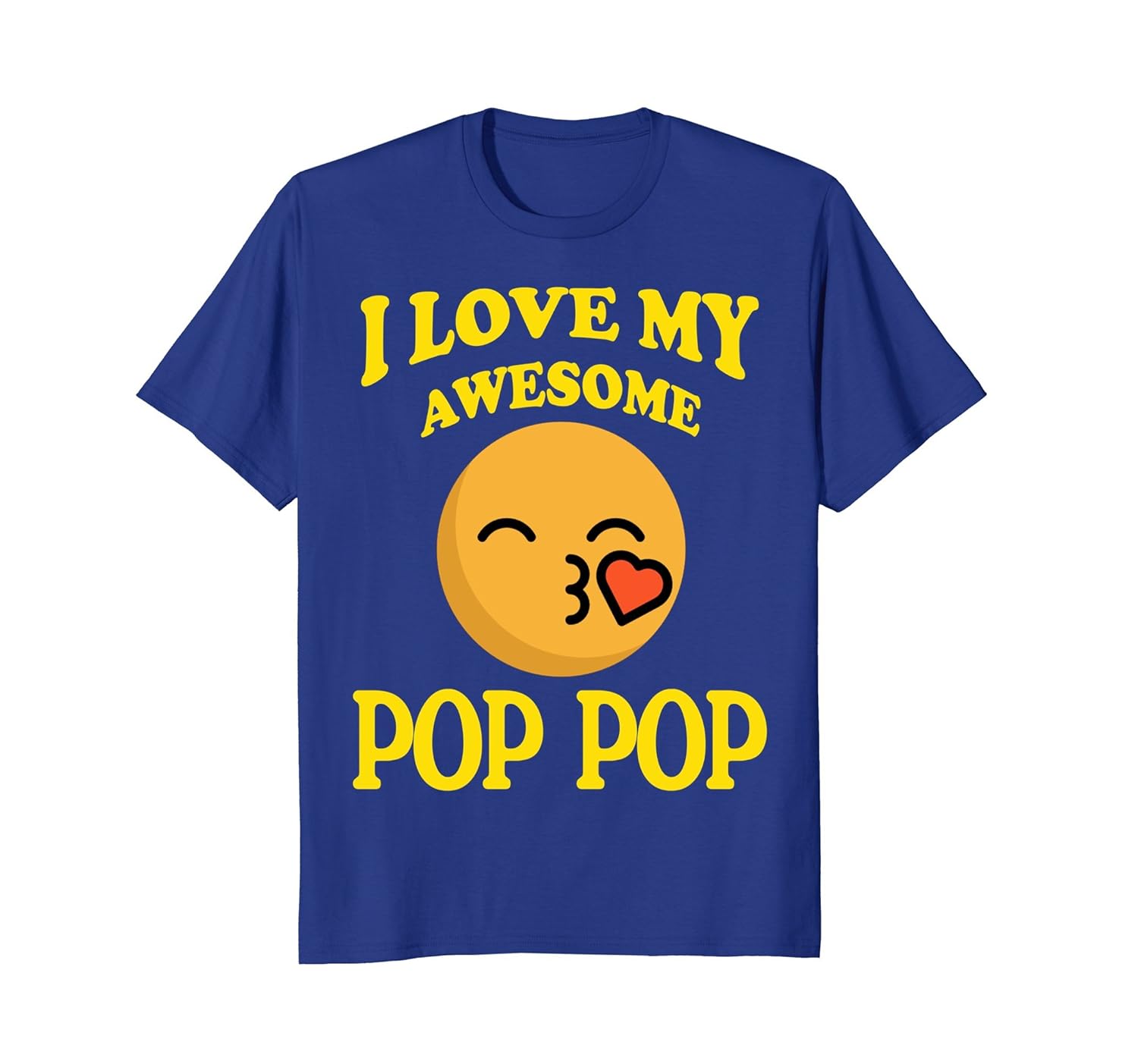 Kiss Heart Family T-shirt I Love My Awesome Pop Pop-anz