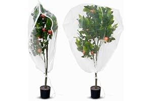 Homoda Fruit Tree Netting Cover with Zipper & Drawstring, 2 Packs 4ft x 4ft Insect Bird Barrier Netting for Garden Protection, Ultra Fine Mesh Garden Netting
