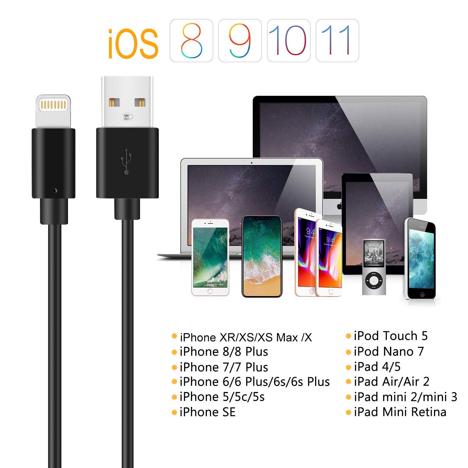 Cable cargador iphone 5s Cargadores para móviles, tablets y todo tipo