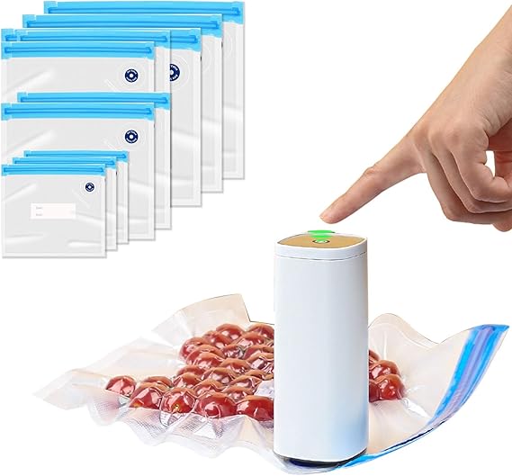 Food Vacuum Sealer, Handheld Wireless Food Vacuum Sealer with 10