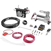 VEVOR Air Shock Controller Kit, 12V 100PSI On Board Air Compressor System, Air Ride Suspension Compressor Kit with Single Pat