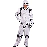 Adult Deluxe Star Wars Stormtrooper Costume | Hooded Jumpsuit with Attached Gloves and Shoe Covers