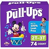 Pull-Ups Boys' Potty Training Pants, Size 2T-3T Training Underwear (16-34 lbs), 74 Count