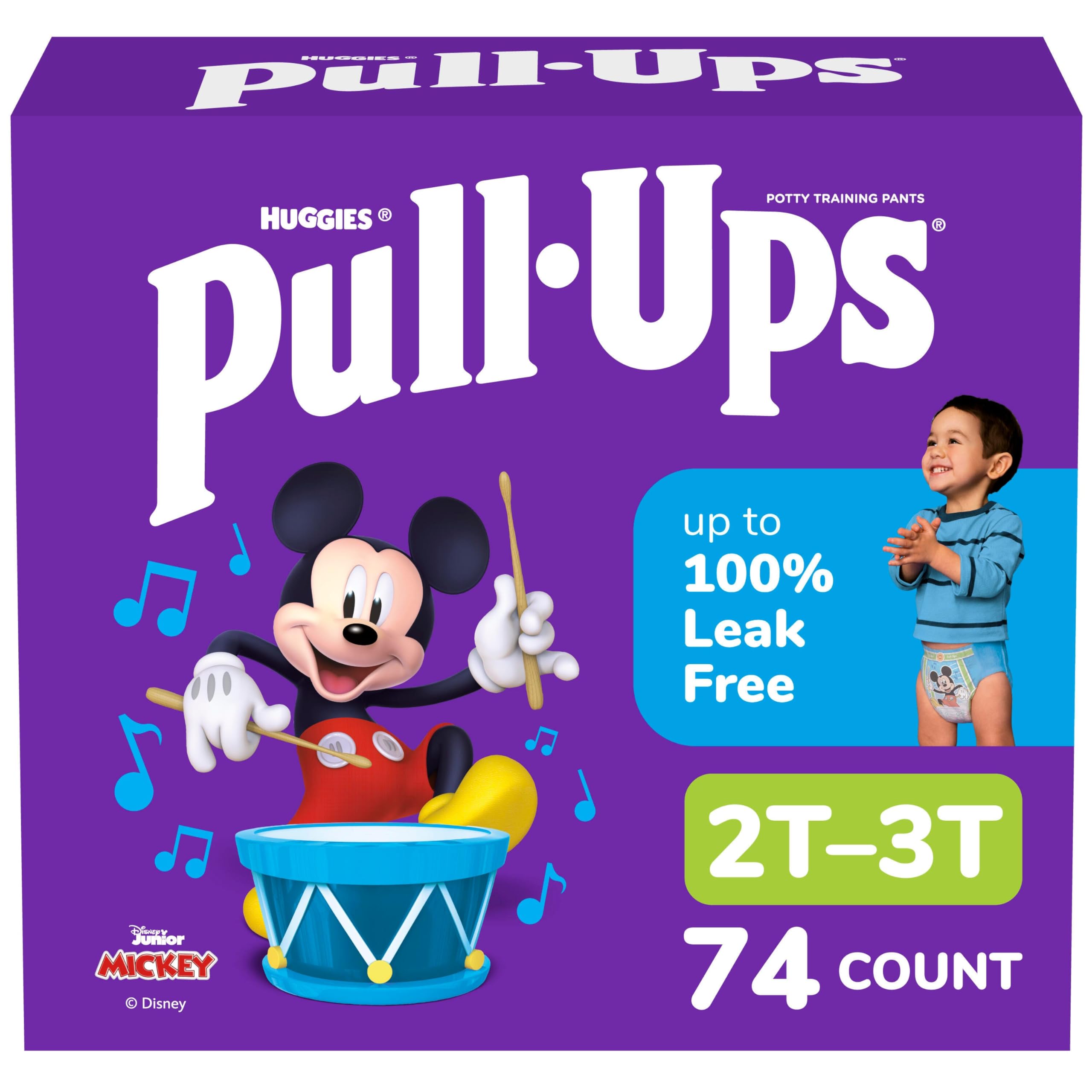 Photo 1 of Pull-Ups Boys' Potty Training Pants, Size 2T-3T Training Underwear (16-34 lbs), 74 Count