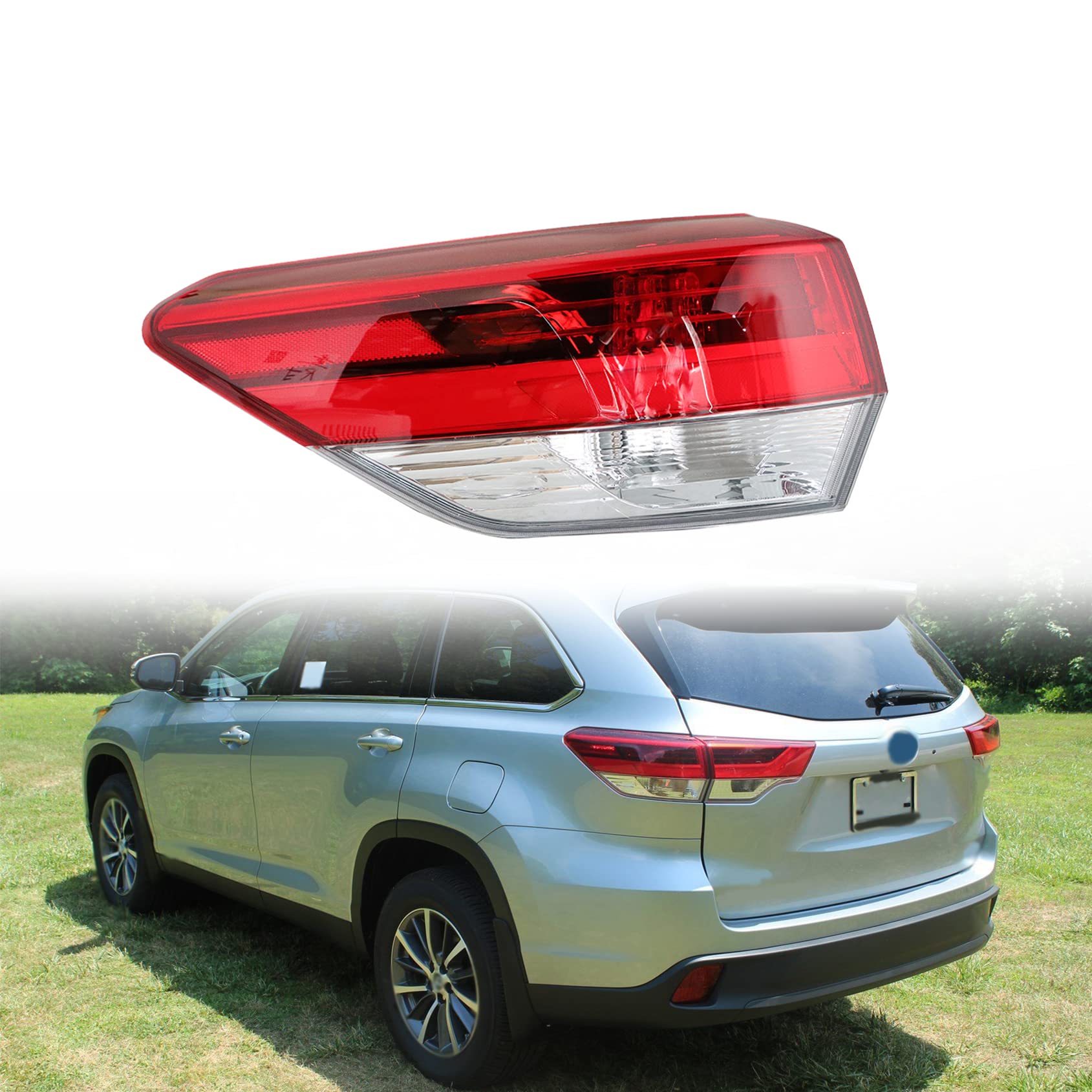 Photo 1 of ANTUKO Rear Left Tail Light Assembly Replacement for 2017 2018 2019 Highlander TO2804143 Driver Side