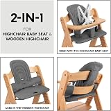 hauck Highchair Baby Seat Pad Dark Grey for Alpha+ High Chair 6 Months view 3