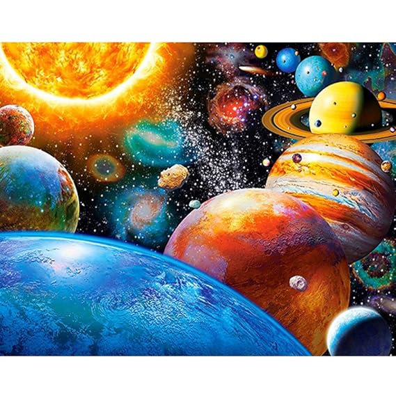 Rameng- Diamante Bordado Espacio de Planeta Diamante Pintura Kits ...