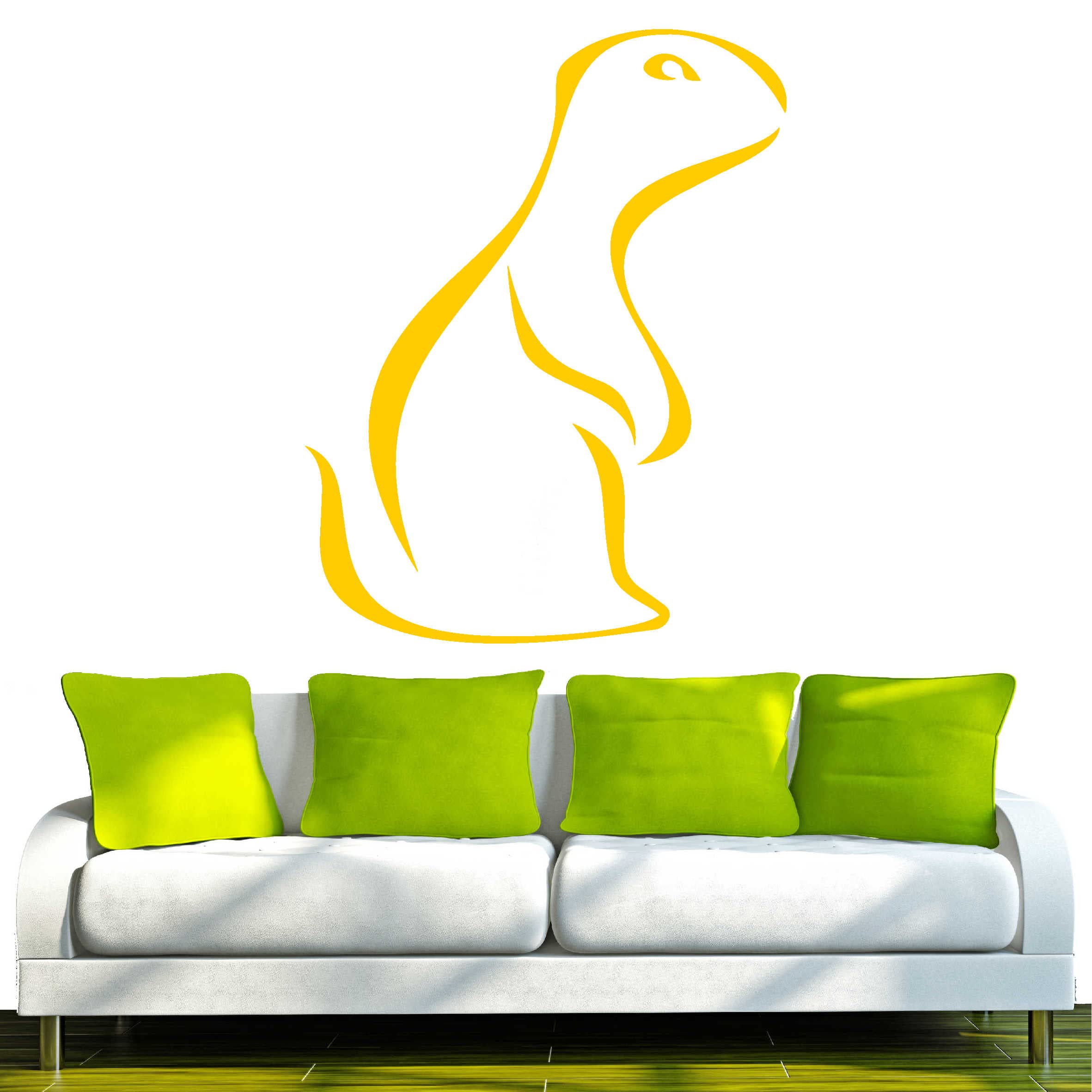 Indigos 4051095775546 Childrens Wall Stickers – D247 Cute Graphic Stencil Tribal Forest, Gold, 96 x 75 x 1 cm