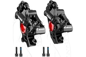 HYCLINE Zoom Hydraulic Disc Brake Calipers: HB-100 MTB Bike Disc Brakes Front & Rear Caliper Set for Mountain, Road Bicycle and E-Bike
