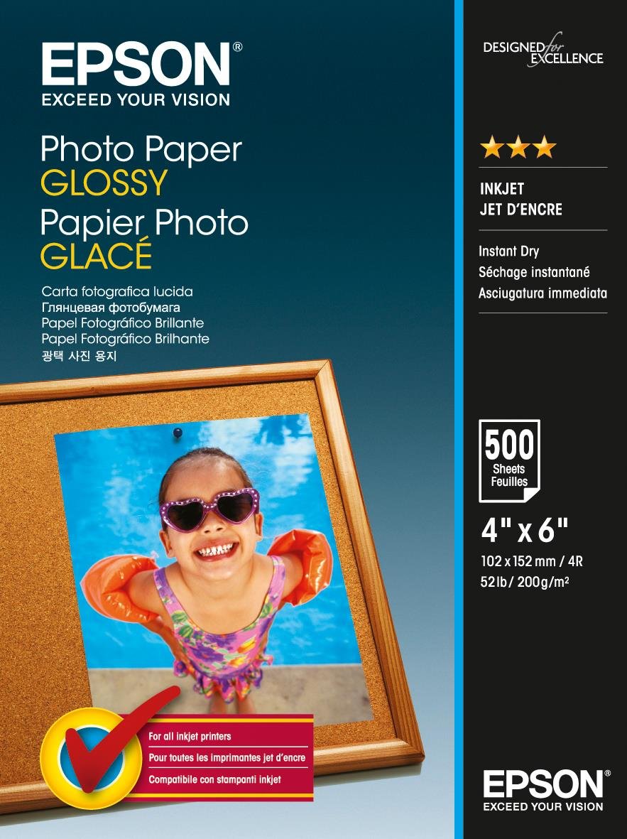 Epson C13S042549 10 x 15 cm Glossy Photo Paper (Pack of 500)