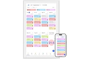 BQQJDD Digital Calendar, 21.5 Inch Smart Wall Calendar & 2026 Planner & Chore Chart, Gifts for Women Men, Christmas Gifts for Mom Dad, Touchscreen Interactive Display, Wall Mount