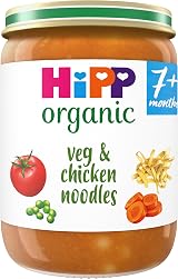 HiPP Organic Veg & Chicken Noodles Baby Food Jar 7+ Months 190g Pack of 6