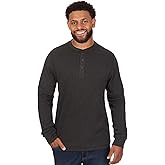 Coleman Long Sleeve Brushed Back Stretch Twill Double Knit Henley Shirt with Textured Fabric Detail
