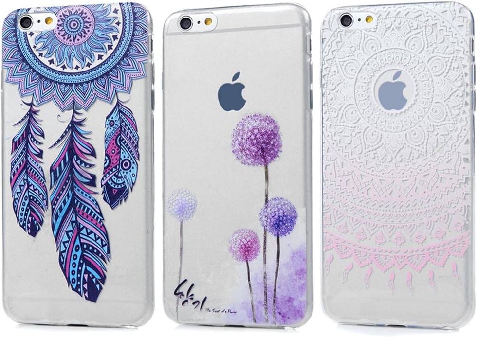 Kasos 3x TPU Plastic Silicone Cases for iPhone 6 6S, Protective Mobile Phone Cases