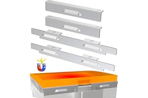 MUDVIME Wind Guards for Blackstone 22 Inch Griddle, Stainless Steel Magnetic Wind Screen for Blackstone Griddle Accessories, Fit with Cover Hood, Rear Grease Cup&Side Shelf, Gas Saving (Silver)