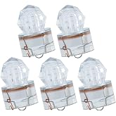 Dr.Fish 5 Pack LED Deep Drop Fishing Lights Diamond Lights Water Activate LED Lighted Lures Deep Drop Rig Fishing Flashers Hablibut Tuna Swordfish