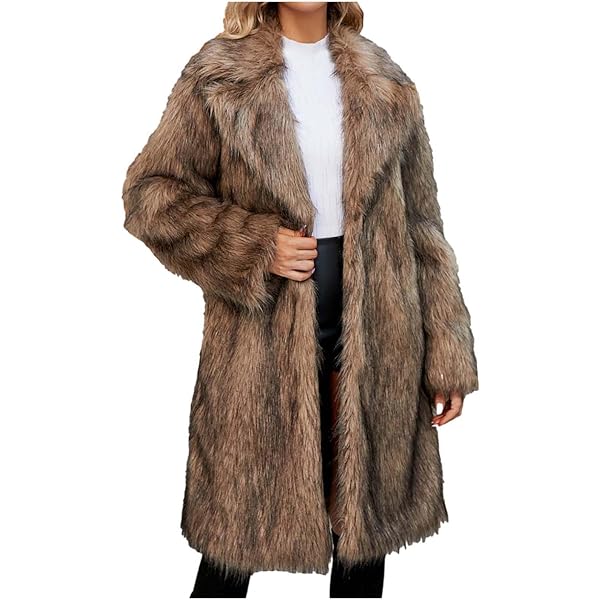 Winter Faux-Fur Jackets Women's Short Shaggy Coat Cropped