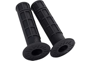 ATV Hand Grips 7/8" Soft Rubber Grip Compatible with ATV Arctic Cat Suzuki Yamaha Kawasaki Honda 400ex -Black