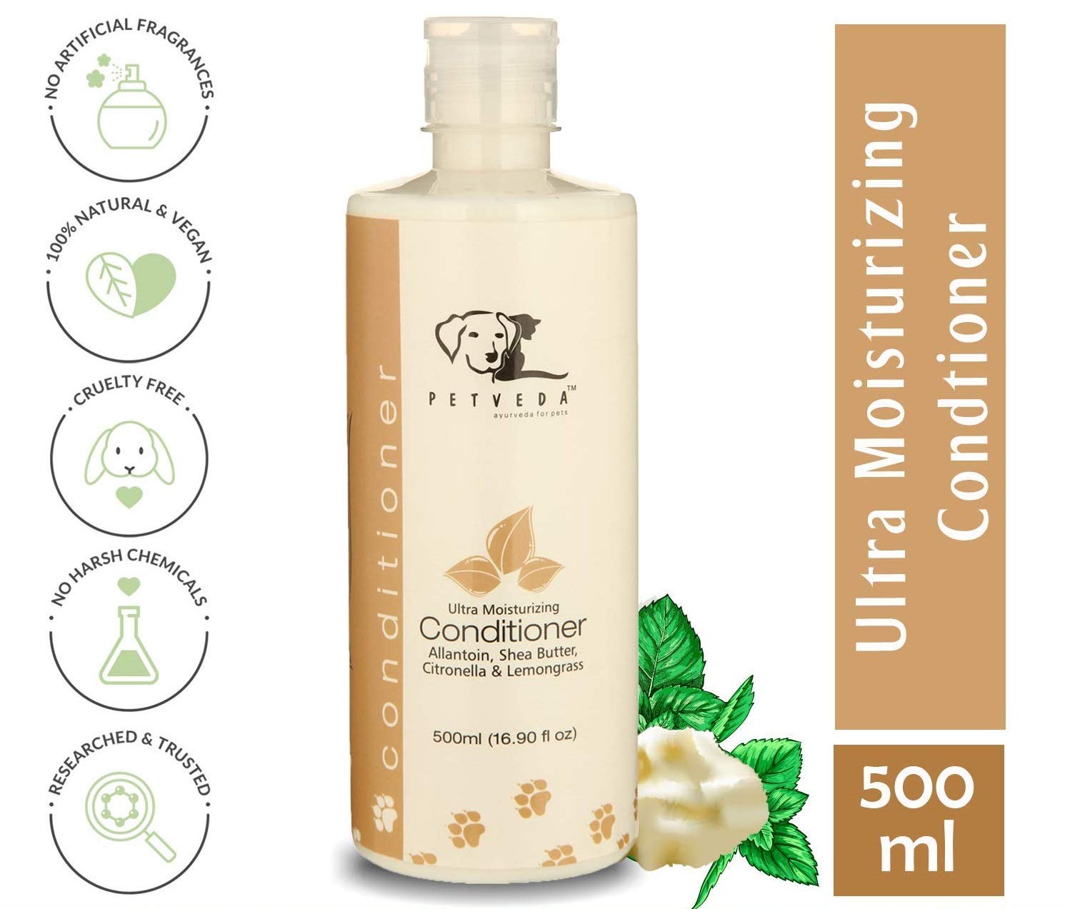 Buy P E T V E D A Dog Hair Conditioner with Lemongrass Citronella Oil