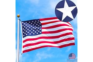 ANNDONES Sturdy American Flag 3x5 Ft Outdoor Heavy Duty,100% in USA Longest Lasting American Flags for Outside 3x5,the American Flag Embroidered Stars,3 by 5 American Flag Best High Wind all Weather Us Flag