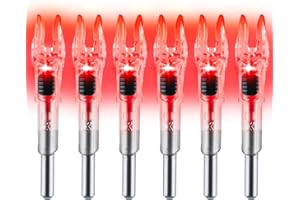 LEANPRO 6 PCS X Lighted Nocks for Arrows .204/.233/.244/.246 LED Nock Universal Fit for 5.2mm Arrows Archery Hunting