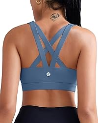 RUNNING GIRL Sports Bra for Women, Criss-Cross Back
