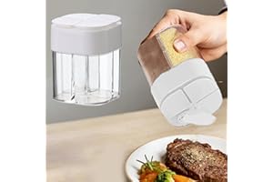 Clear Spice Container 4-in-1 Kitchen - 1 Pcs Flip-Top for Salt Pepper, Camping BBQ Accessory