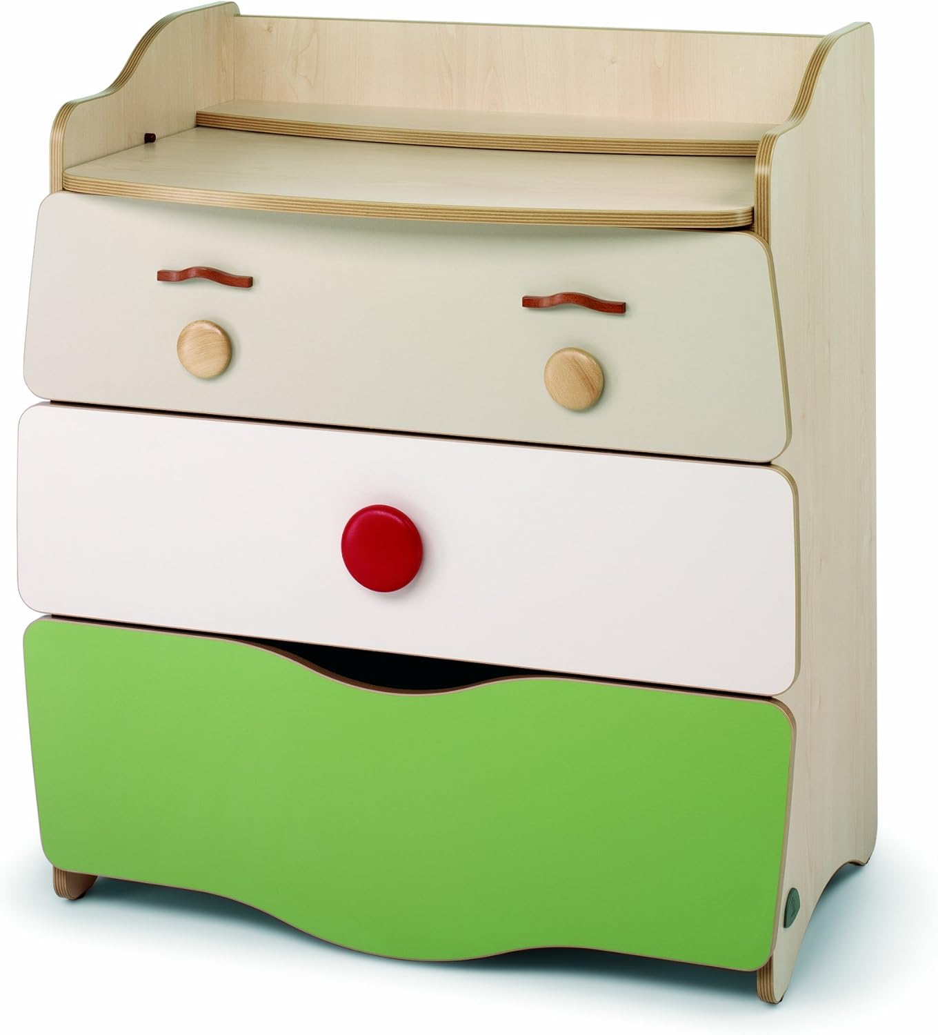 green baby dresser