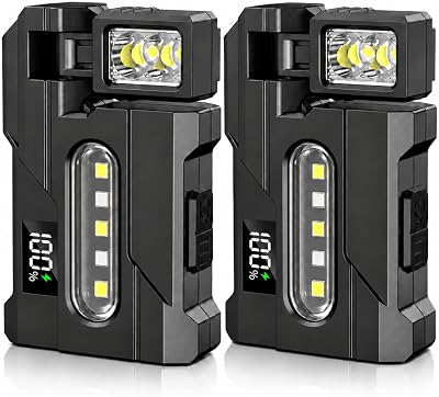 Taschenlampe LED Aufladbar, Mini EDC Taschenlampe mit LCD-Display