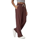 ODODOS Women's Straight Leg Pants Ultra Soft odSTRATUM Tech Relaxed Casual Pajama Lounge Pants with Pockets-29/31 Inseam