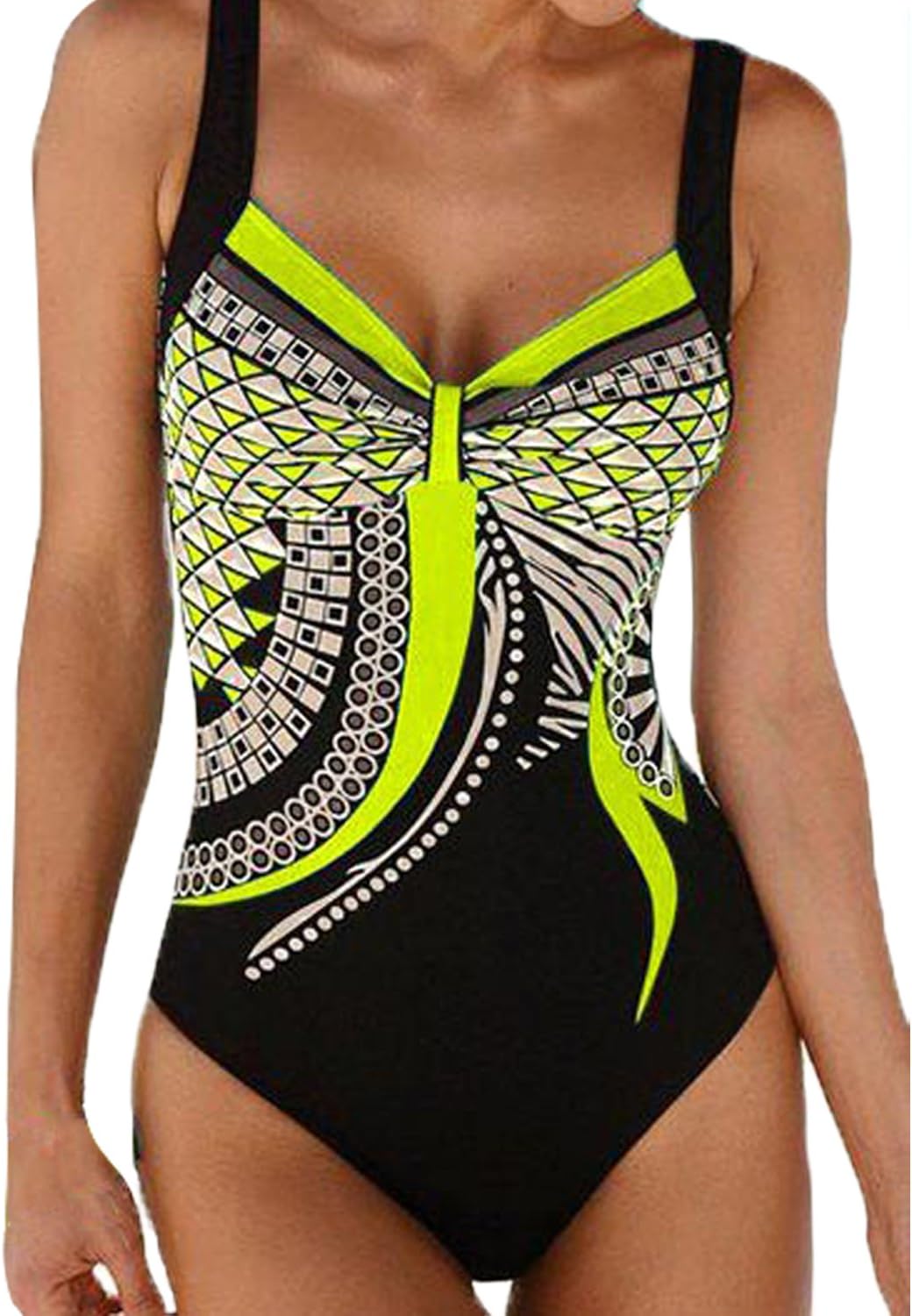 Swimwear Women Tummy Control Swimsuit Womens Swimming Costumes One Piece V Neck Swimwear Plus Size
