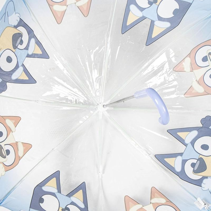 Ombrello Bluey per bambini dal design colorato e allegro – Ombrello antivento per bambini con apertura sicura e impugnatura ergonomica