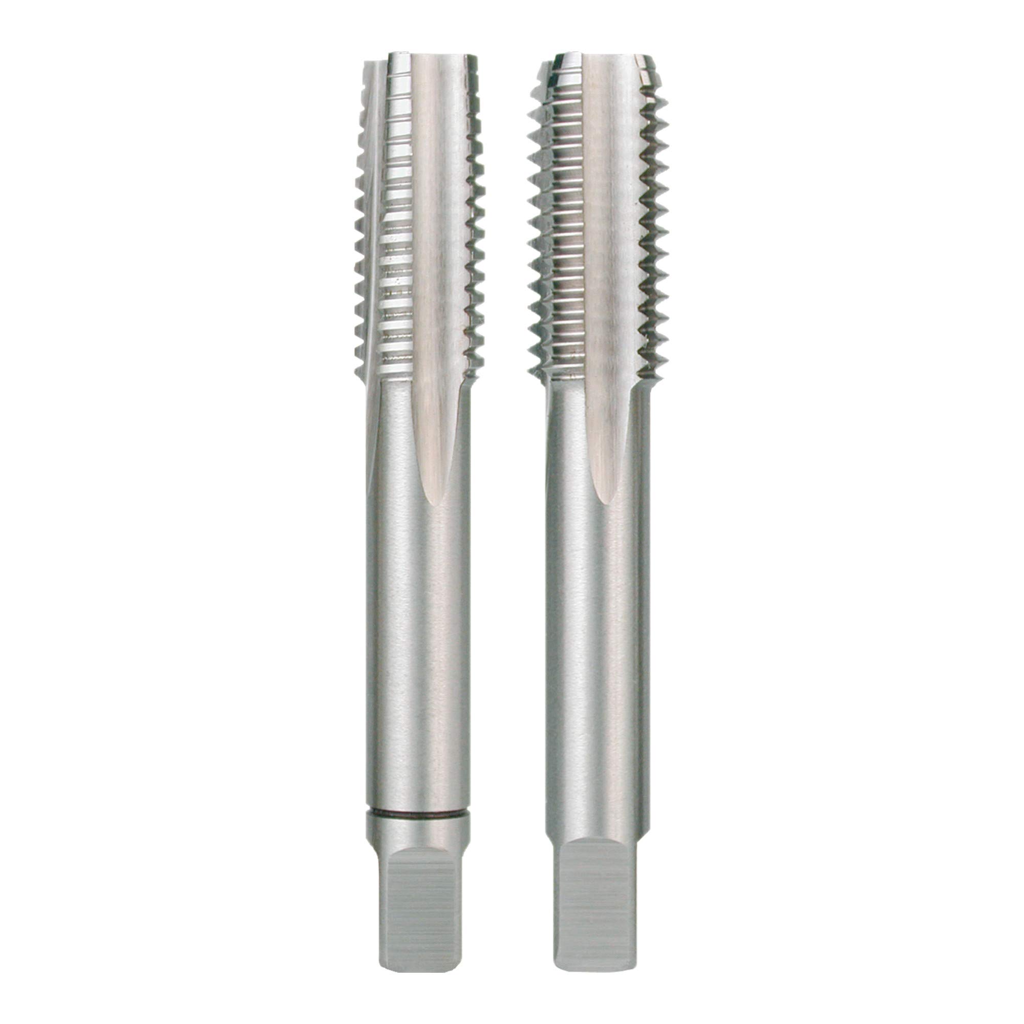 Ruko HSS Hand Tap Set, DIN 2181, Ground, Bright Finish, Nr.4 Nominal Thread Size, 36.0 mm Length, 2 Pieces, R246040UNF
