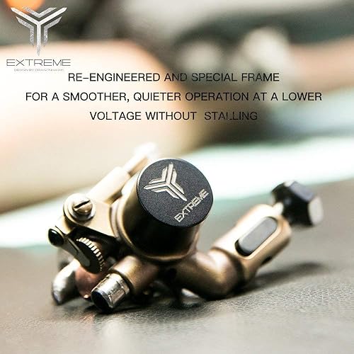 Dragonhawk Extreme X2 Rotary Tattoo Machine Brass Frame CNC
