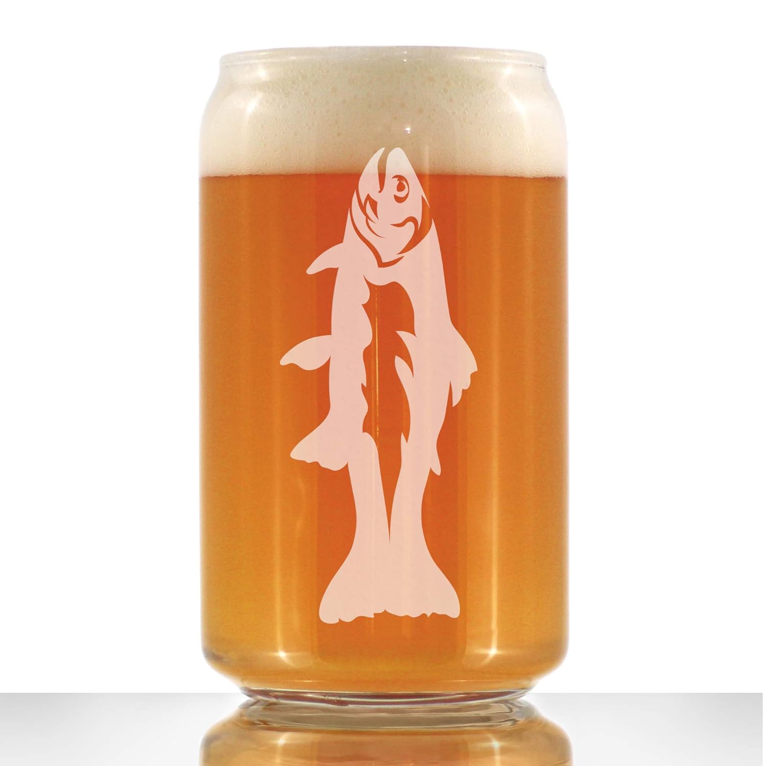Trout Beer Can Pint Glass Trout Fishing Gifts for
