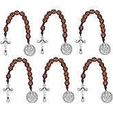 Zuwevbo 6 Pcs Saint Benedict Medal and Crucifix,Prayer Pocket Rosary for Men,Open Style Wooden Tenner Rosaries,Catholic Brown Wood Beads with Saints Medal and Cross,Gifts for Catholic Men,7.87 Inch