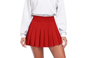 JoyGirl Womens Pleated Skirt with Shorts Tennis Skirt School Uniform Skirt Mini Skater Skirts Skorts with Pockets