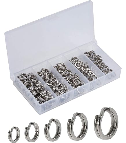 Appât De Pêche En Acier Inoxydable Anneaux Fendus Portables Anneau Fendu Pression 7 Tailles 50 Pcs 100 Pcs Pour Leurres Gr Ements La