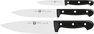 ZWILLING Messer-Set, 3-tlg., Spick-/Garniermesser, Kochmesser, Fleischmesser, Rostfreier Spezialstahl/Kunststoff-Griff, Twin Chef