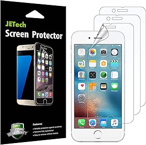 JETech Screen Protector for iPhone 6s and iPhone 6, PET Film, 3-Pack