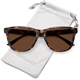 Reglaaly Polarized Retro Trendy Sunglasses Womens Mens UV Protection Shades | Classic Designer Cute Lightweight Sun Glasses for Women Men for Daily Outdoor Beach Essentials